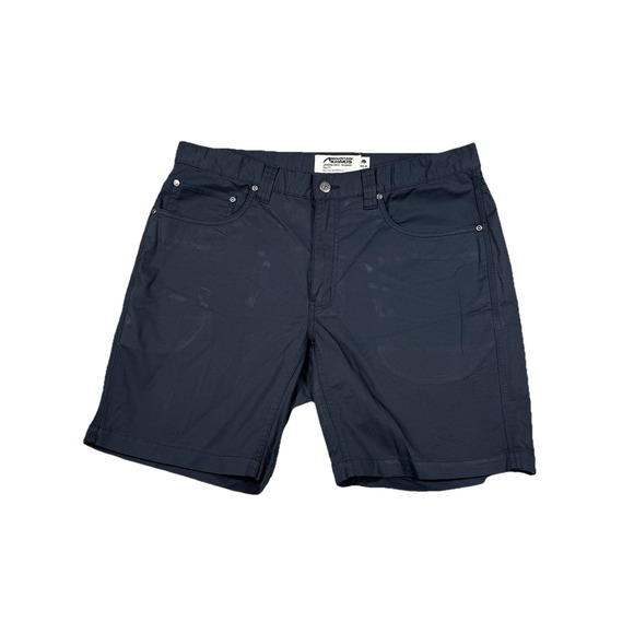 Mountain Khakis Shorts Mens Size 36 x 8 Blue‎ Cotton Blend Chino Poplin Slim Fit - Picture 1 of 8